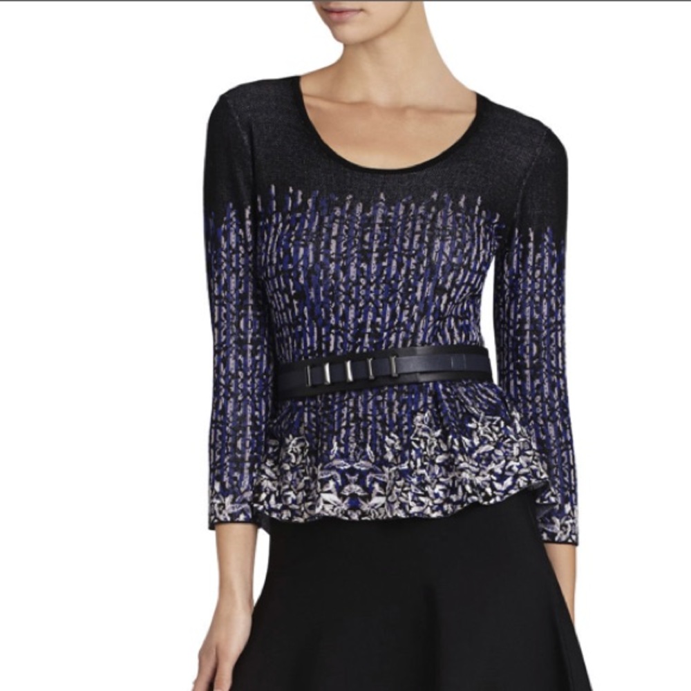 BCBG Fiona Peplum Sweater